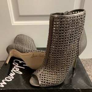 San Edelman Aubriana Metallic Pewter Met